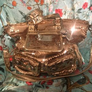 Coach gold sequin poppy purse